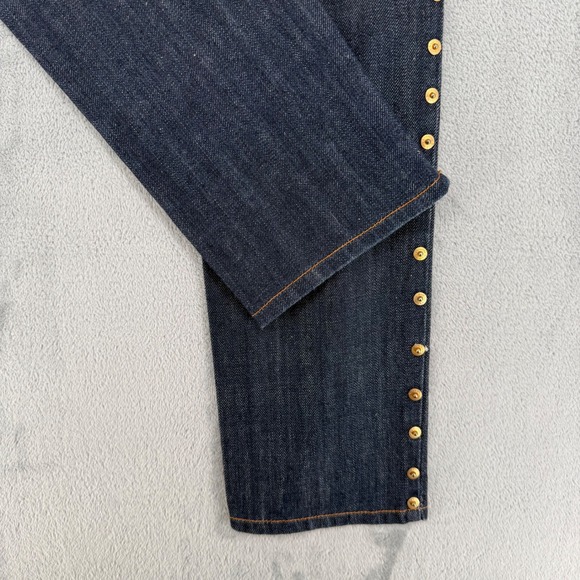 Vintage Dolce & Gabbana Women's Dark Wash Denim Jeans Gold Studded  Sz 26 - Picture 16 of 16